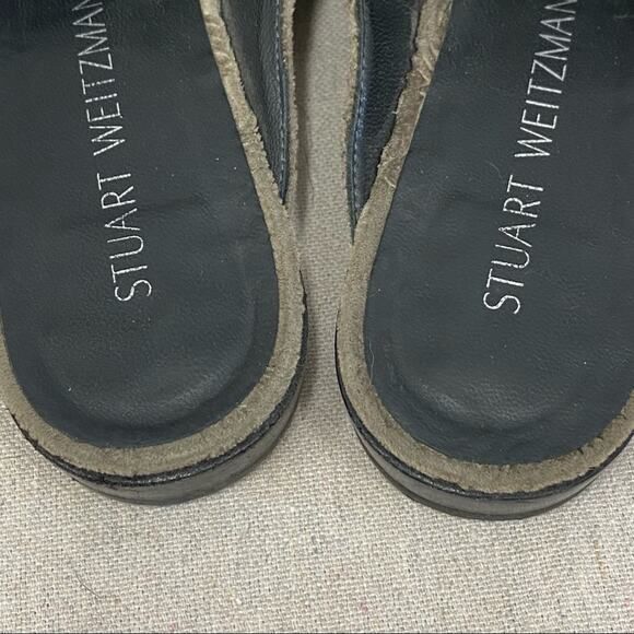STUART WEITZMAN Mulearky Jacquard Velvet Mule Slides in Grerom Size 7M - Picture 5 of 16